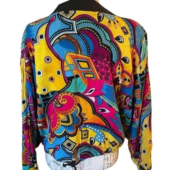 Speed Limit MPH Vintage Floral Bright Patterns 80’s90’s Womens Jacket Size Large - Picture 6 of 7